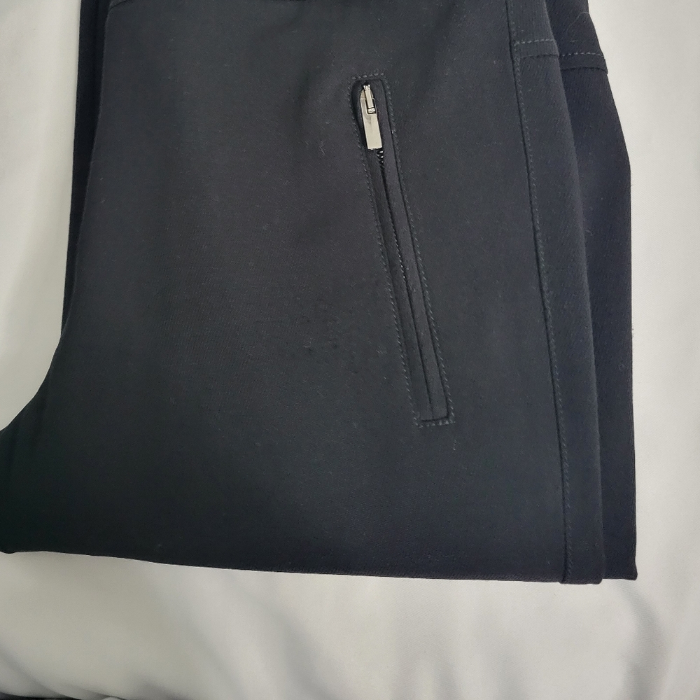 Derek Lam Slim Fit Virgin Wool Blend Black Trouser Pants - Picture 6 of 8